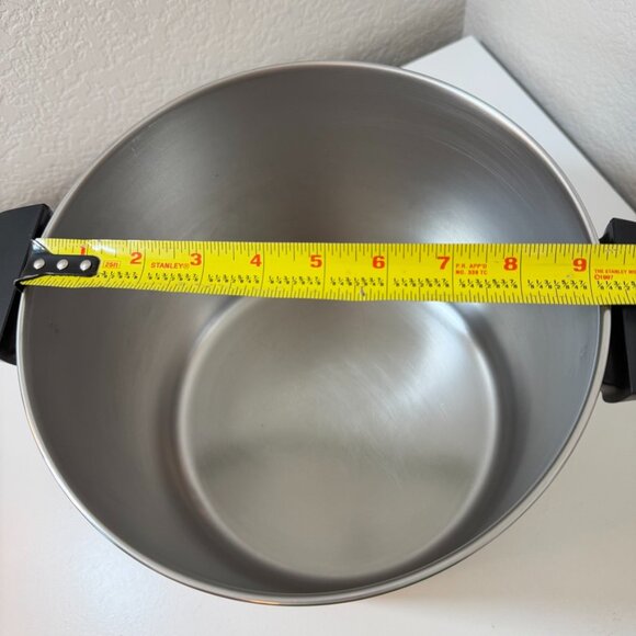 Vintage Revere Ware 8 QT Stock Pot w/ Lid Copper Clad SS 1801 Rome NY USA EUC - Picture 12 of 16